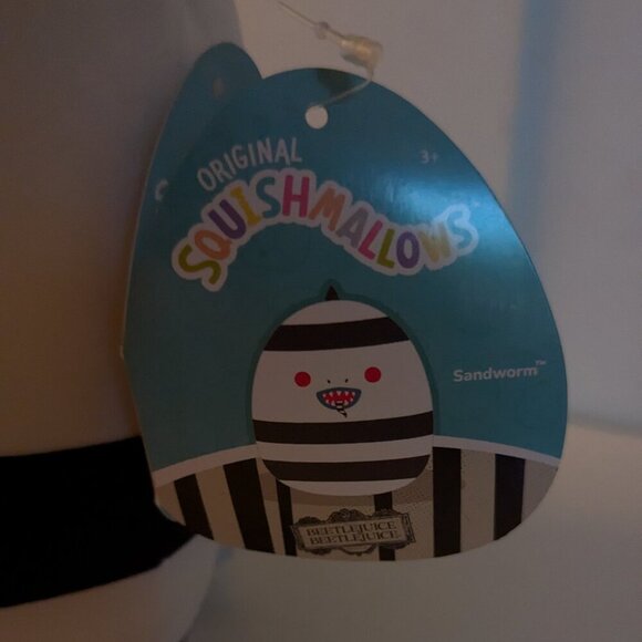 NWT 10" Sandworm Squishmallows Beetlejuice Halloween Plush Film Monster Goth NEW - Picture 10 of 11